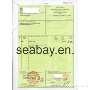 Certification of Origin, Fumigation, Ciq